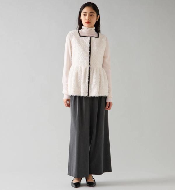 TIARA「チュールフェザーペプラムベスト」|ベスト・ジレ|