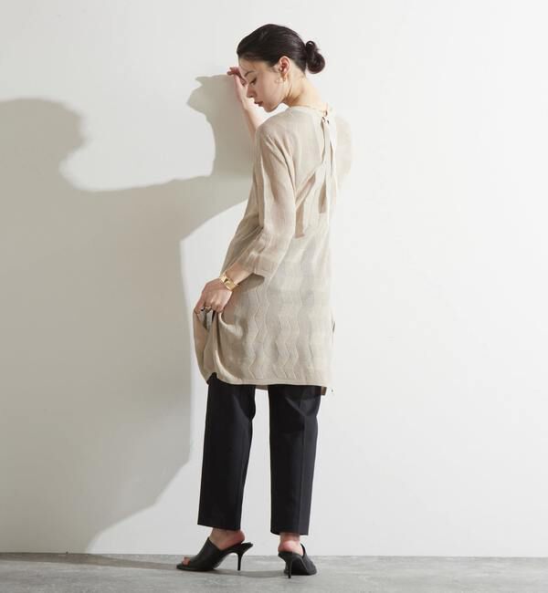 Liesse「透かし編みニットチュニック」|ニット・セーター|