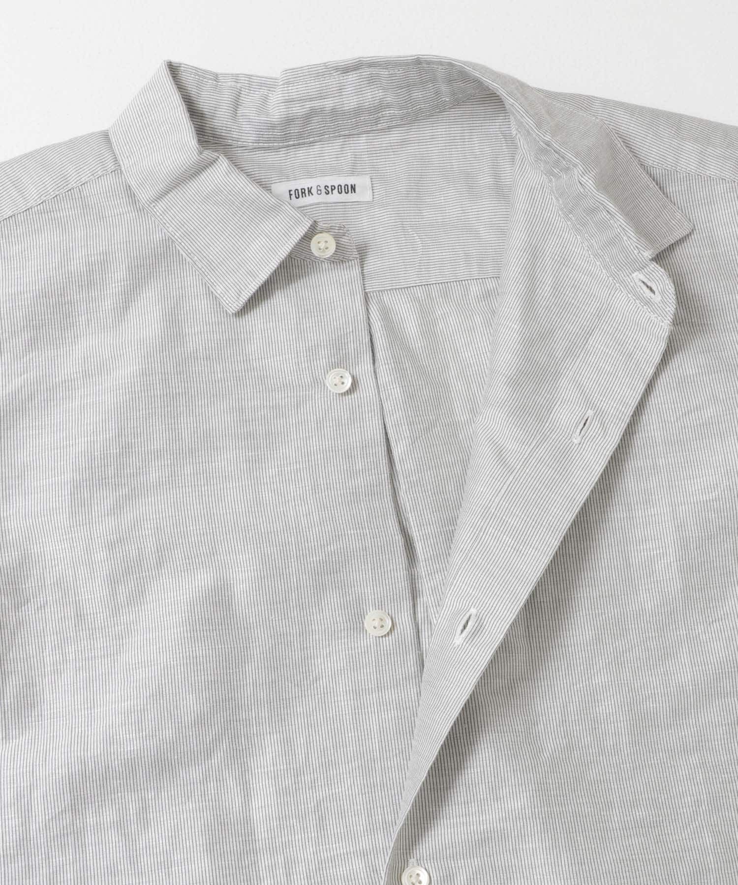 URBAN RESEARCH DOORS「FORK&SPOON　リネンワッシャーレギュラーカラーシャツ」|シャツ・ブラウス|
