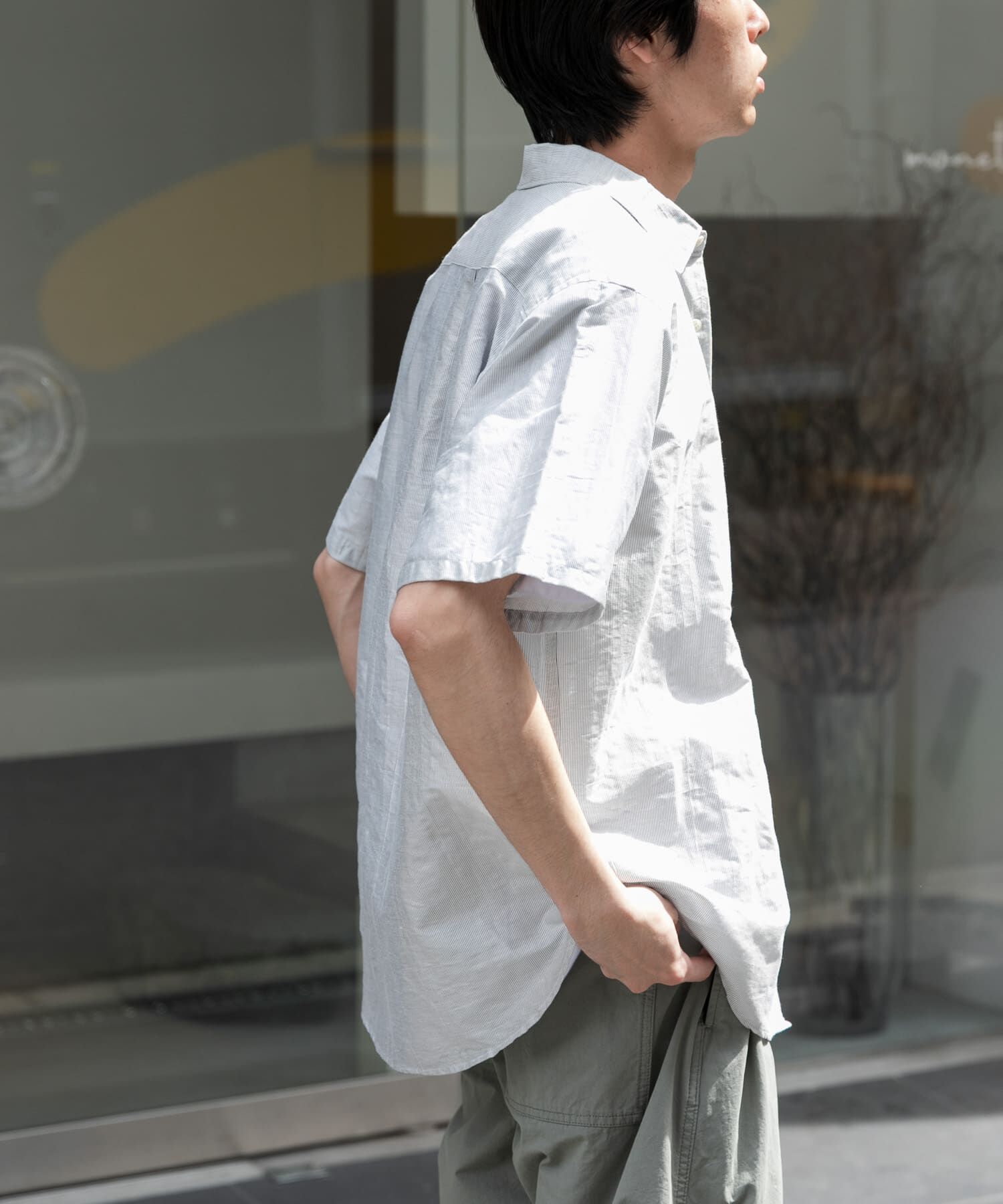 URBAN RESEARCH DOORS「FORK&SPOON　リネンワッシャーレギュラーカラーシャツ」|シャツ・ブラウス|