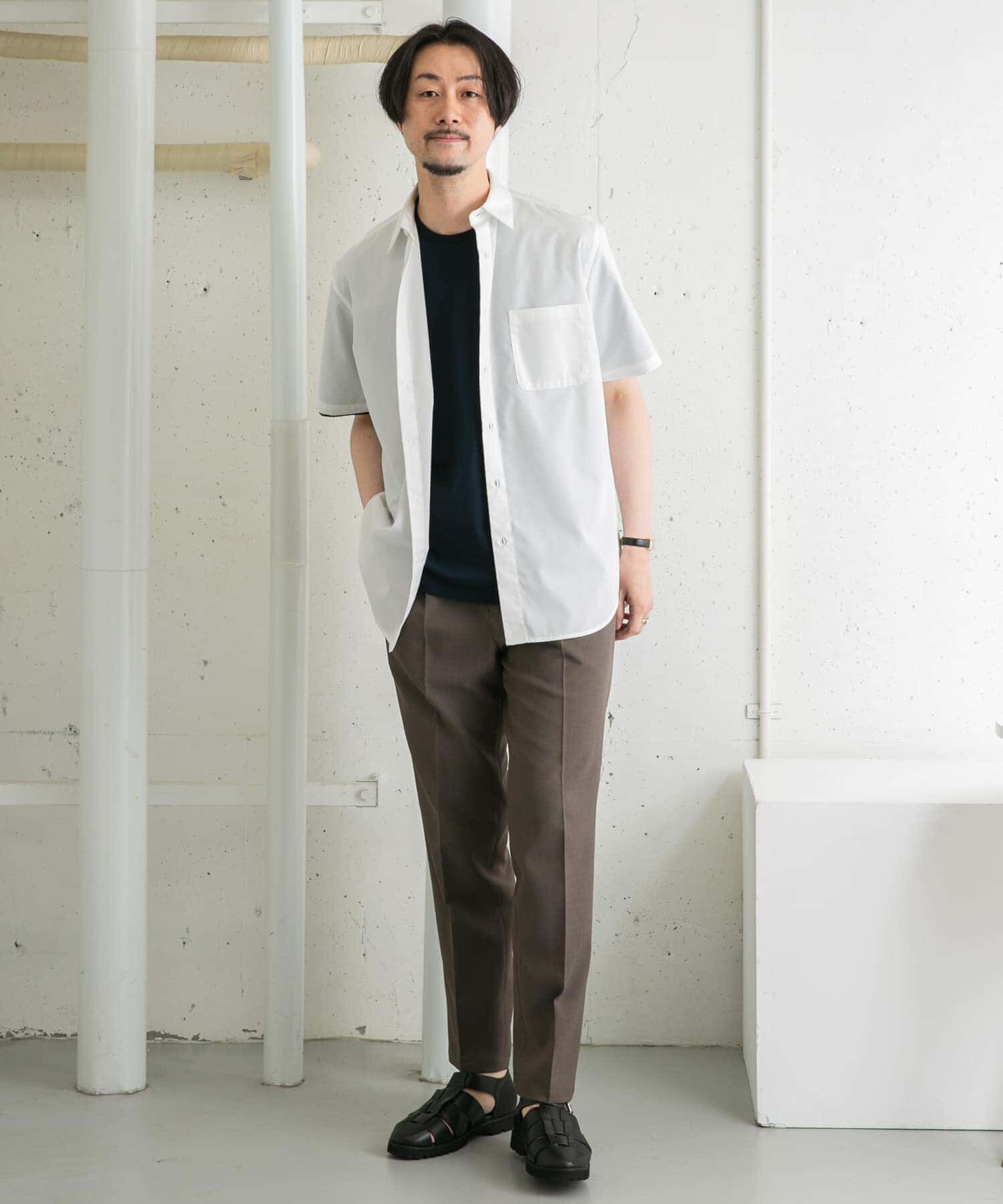 URBAN RESEARCH ROSSO「『防シワ/防臭』『XLサイズあり』ハイパフォーマンスブロード半袖シャツ」|シャツ・ブラウス|