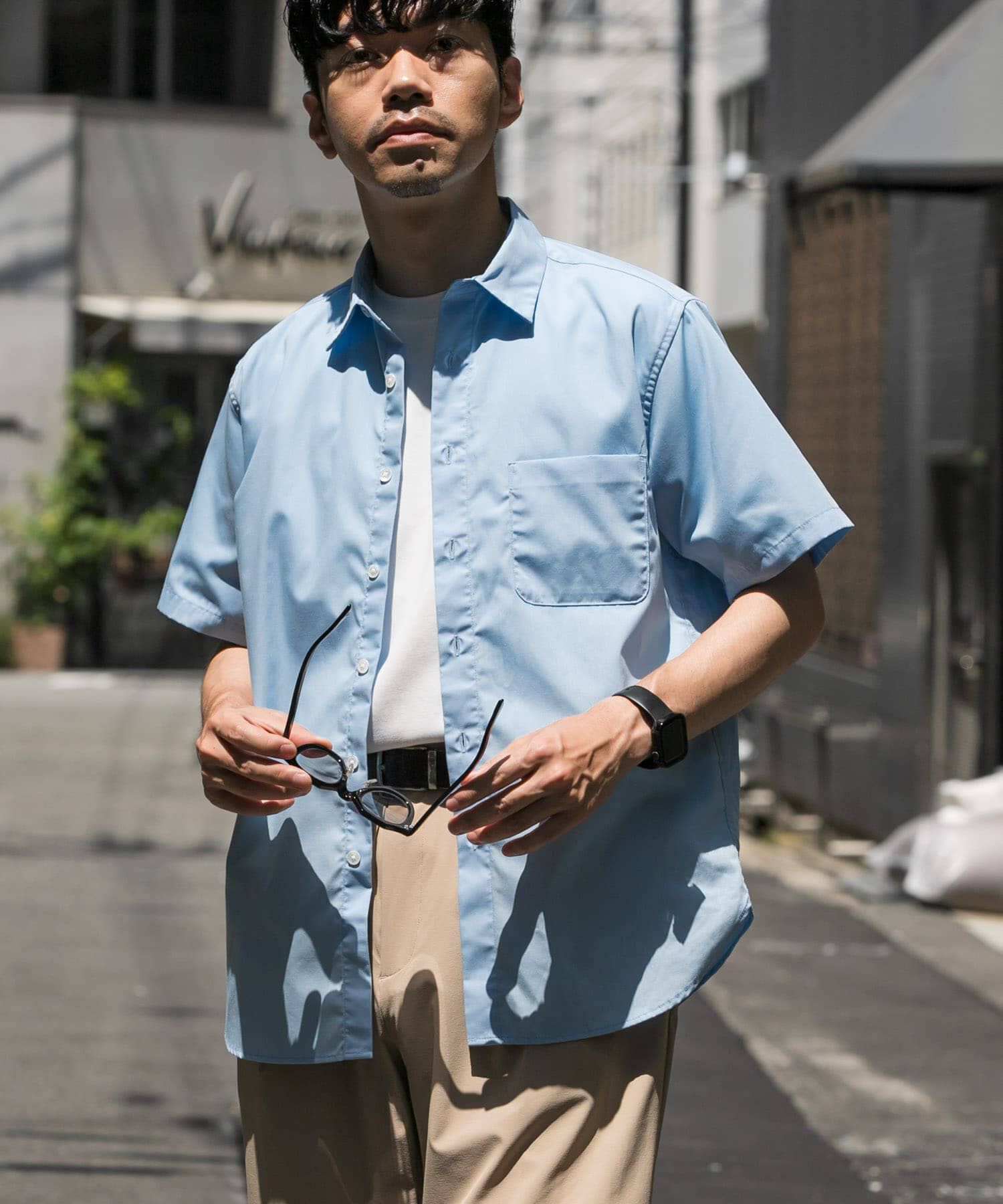 URBAN RESEARCH ROSSO「『防シワ/防臭』『XLサイズあり』ハイパフォーマンスブロード半袖シャツ」|シャツ・ブラウス|