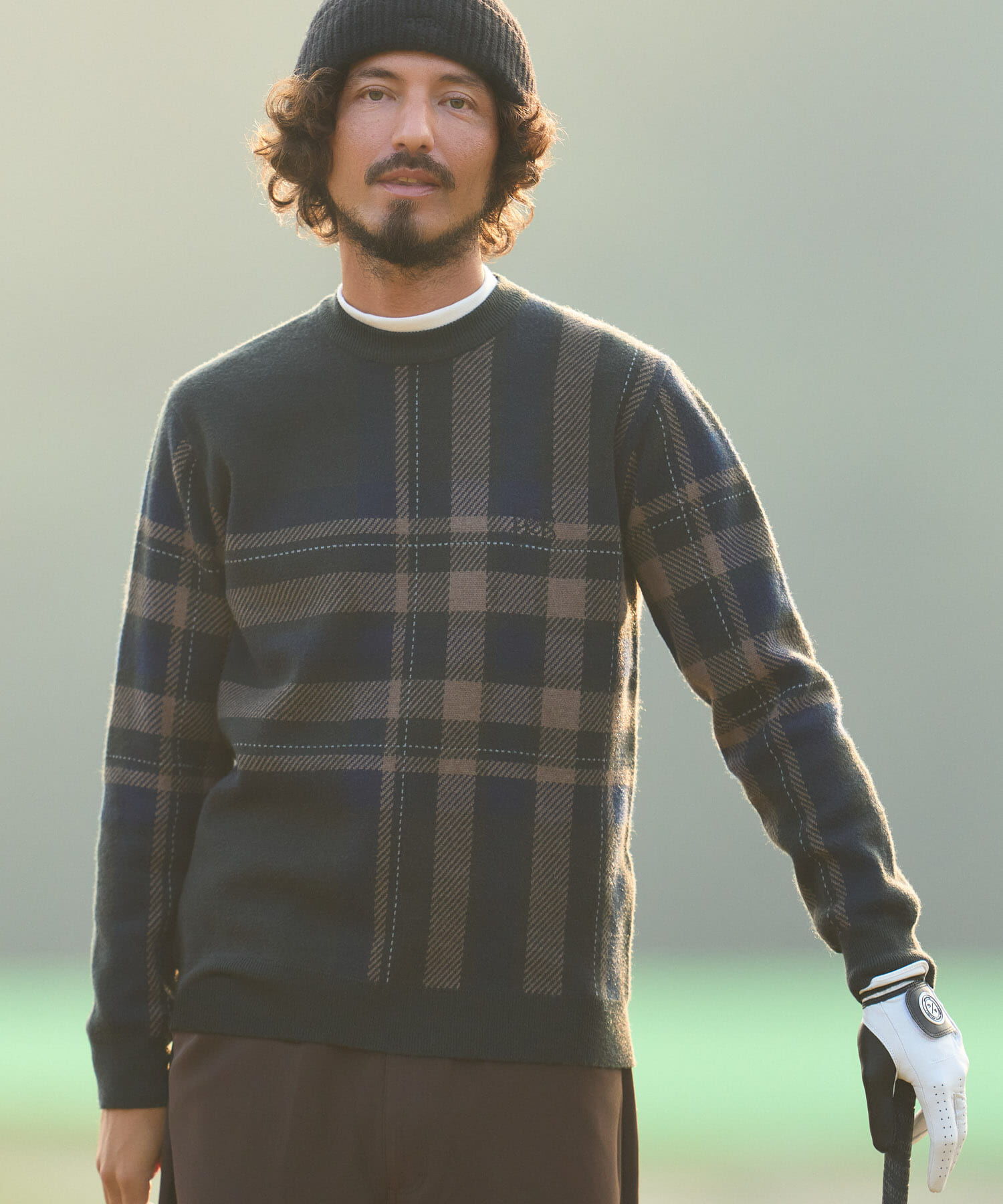 Sonny Label 「OOPS　ビッグチェックニット」|ニット・セーター|グリーン