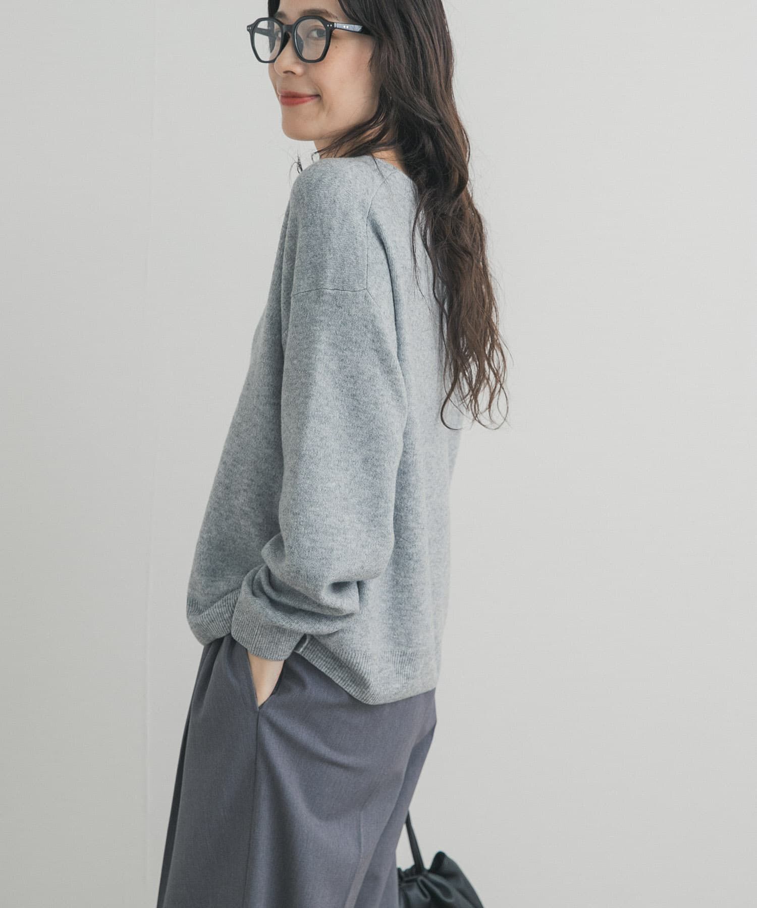 URBAN RESEARCH DOORS「ボートネックスムースプルオーバー」|ニット・セーター|