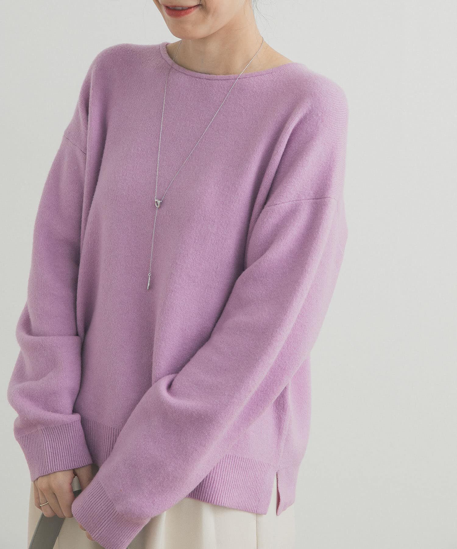 URBAN RESEARCH DOORS「ボートネックスムースプルオーバー」|ニット・セーター|