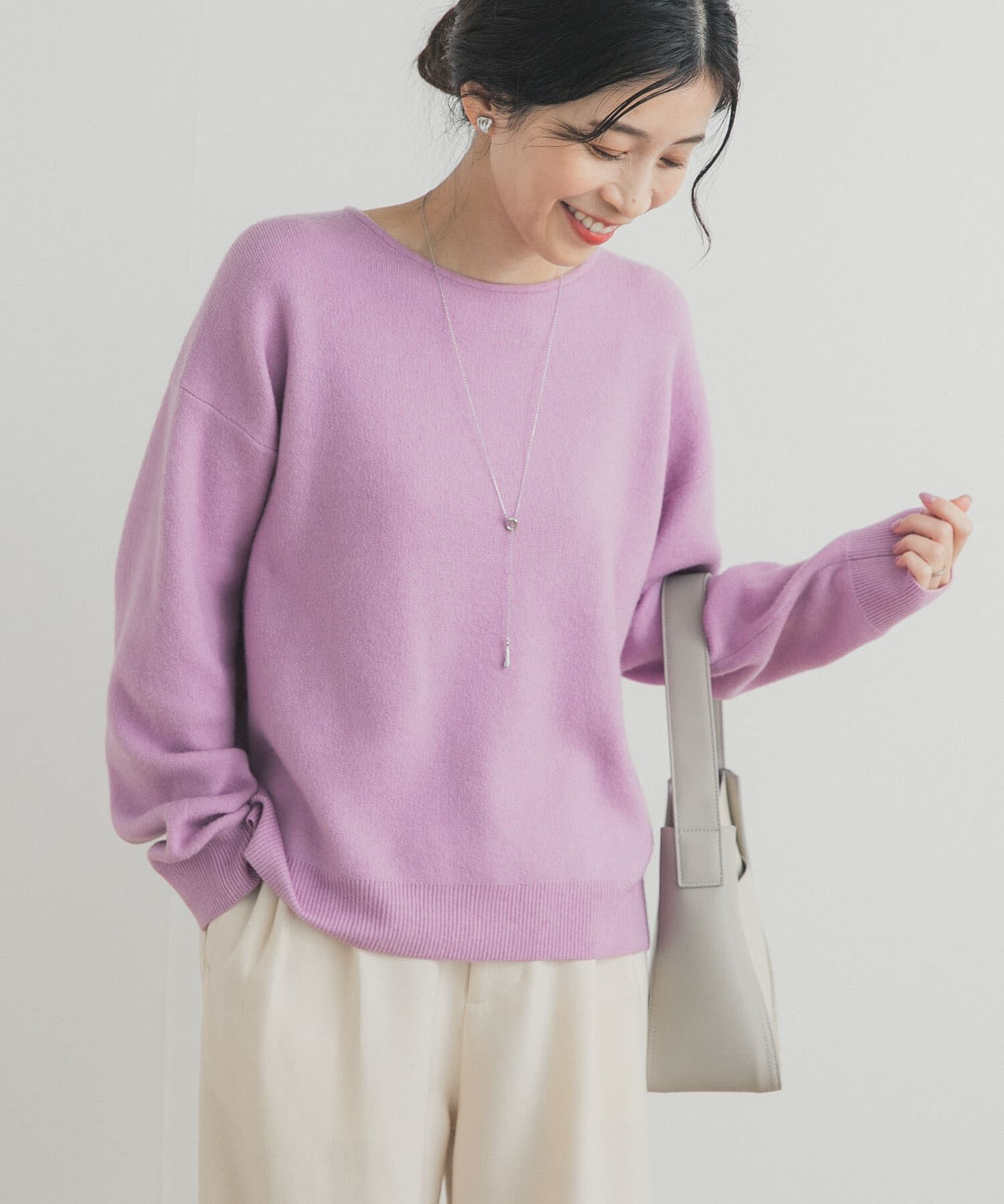 URBAN RESEARCH DOORS「ボートネックスムースプルオーバー」|ニット・セーター|