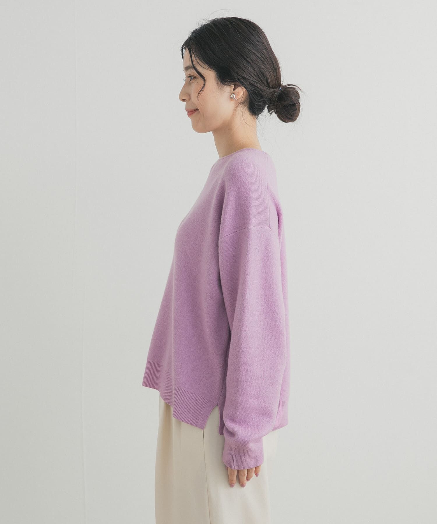 URBAN RESEARCH DOORS「ボートネックスムースプルオーバー」|ニット・セーター|