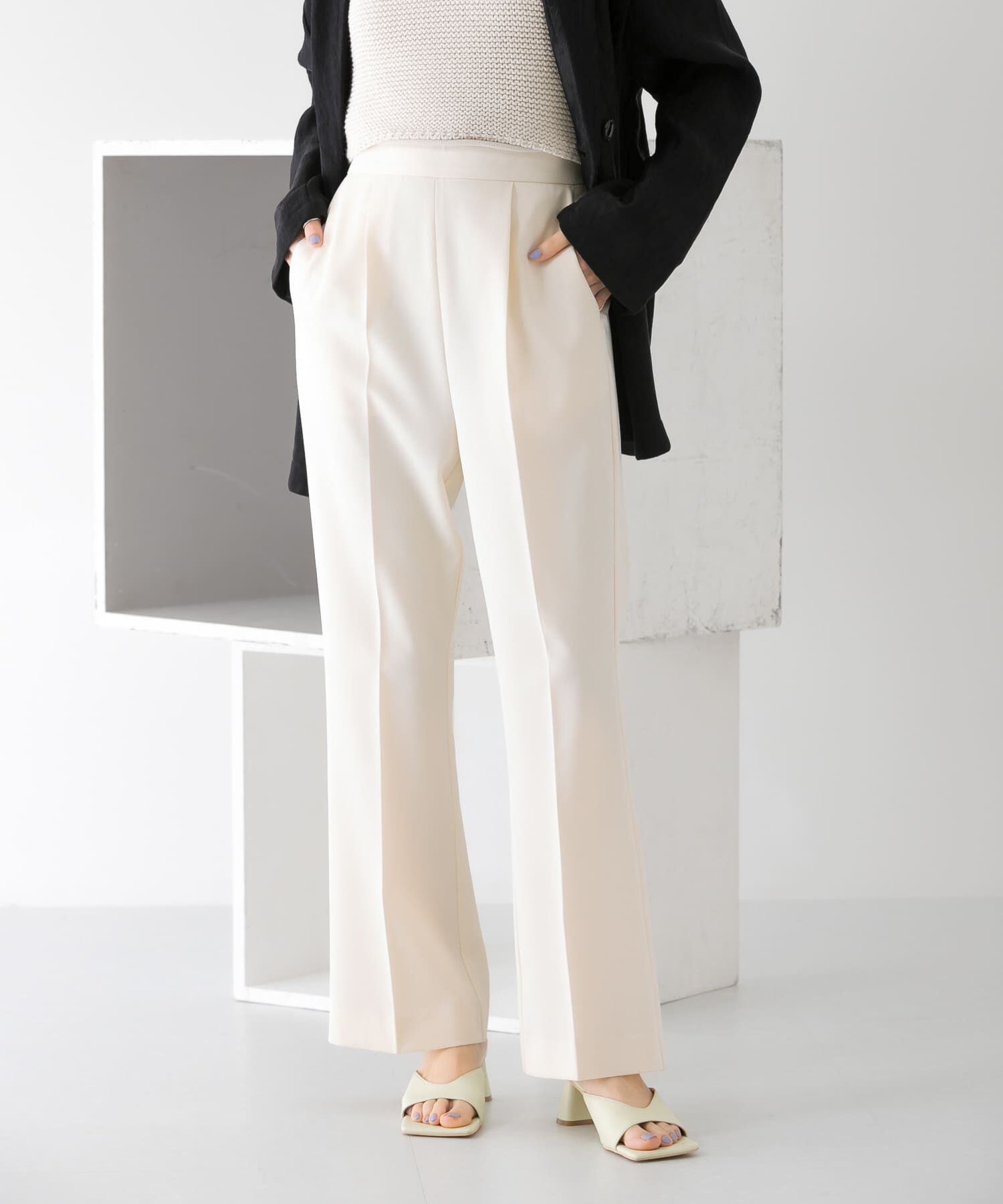  「スリムフレアイージーパンツ」|その他|