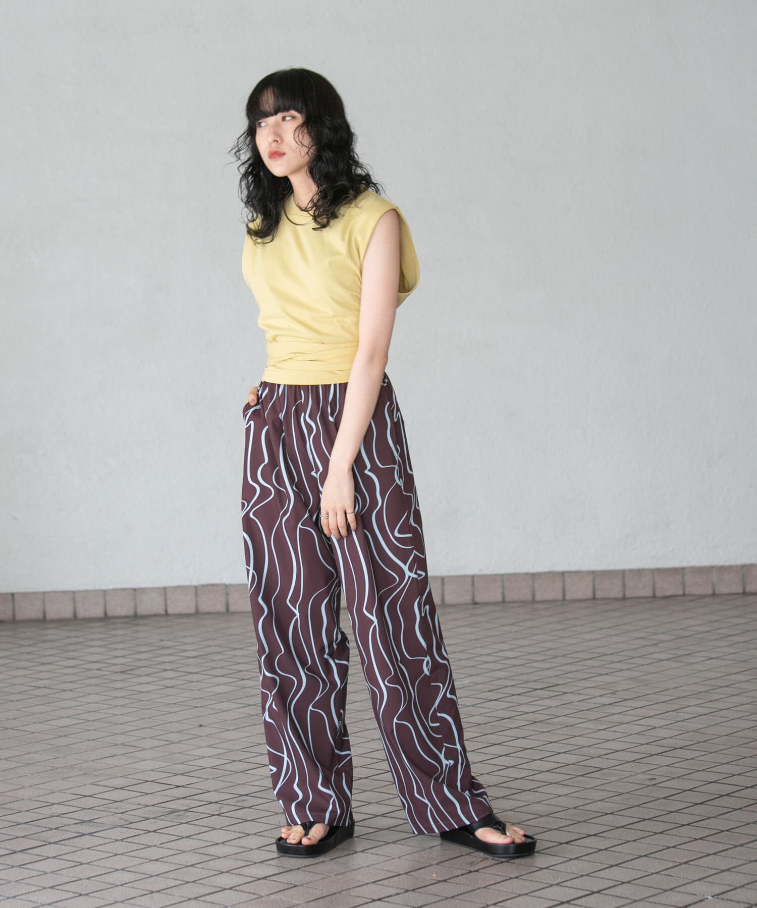  「ウエストノットノースリーブトップス」|Tシャツ・カットソー|