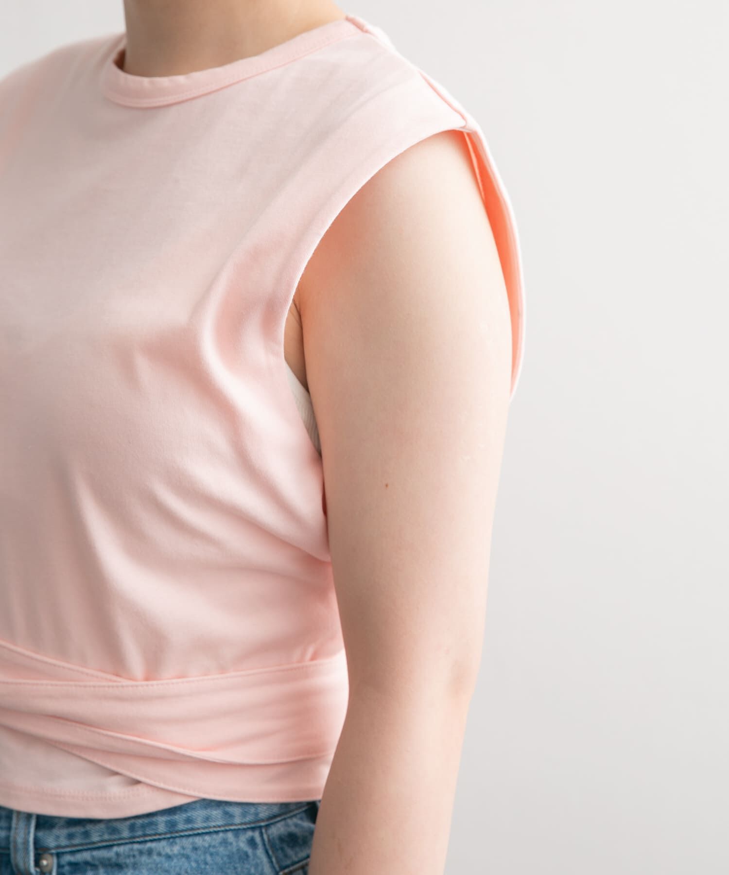  「ウエストノットノースリーブトップス」|Tシャツ・カットソー|