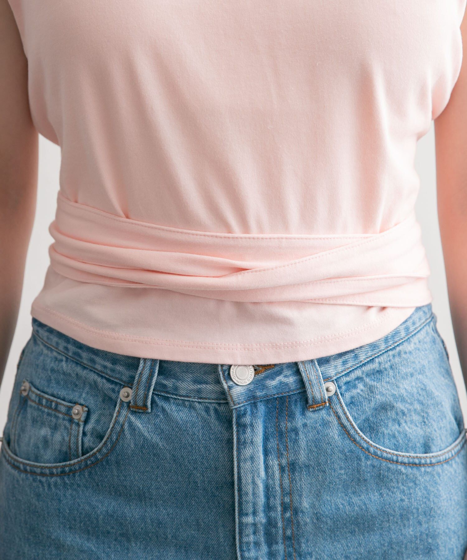  「ウエストノットノースリーブトップス」|Tシャツ・カットソー|