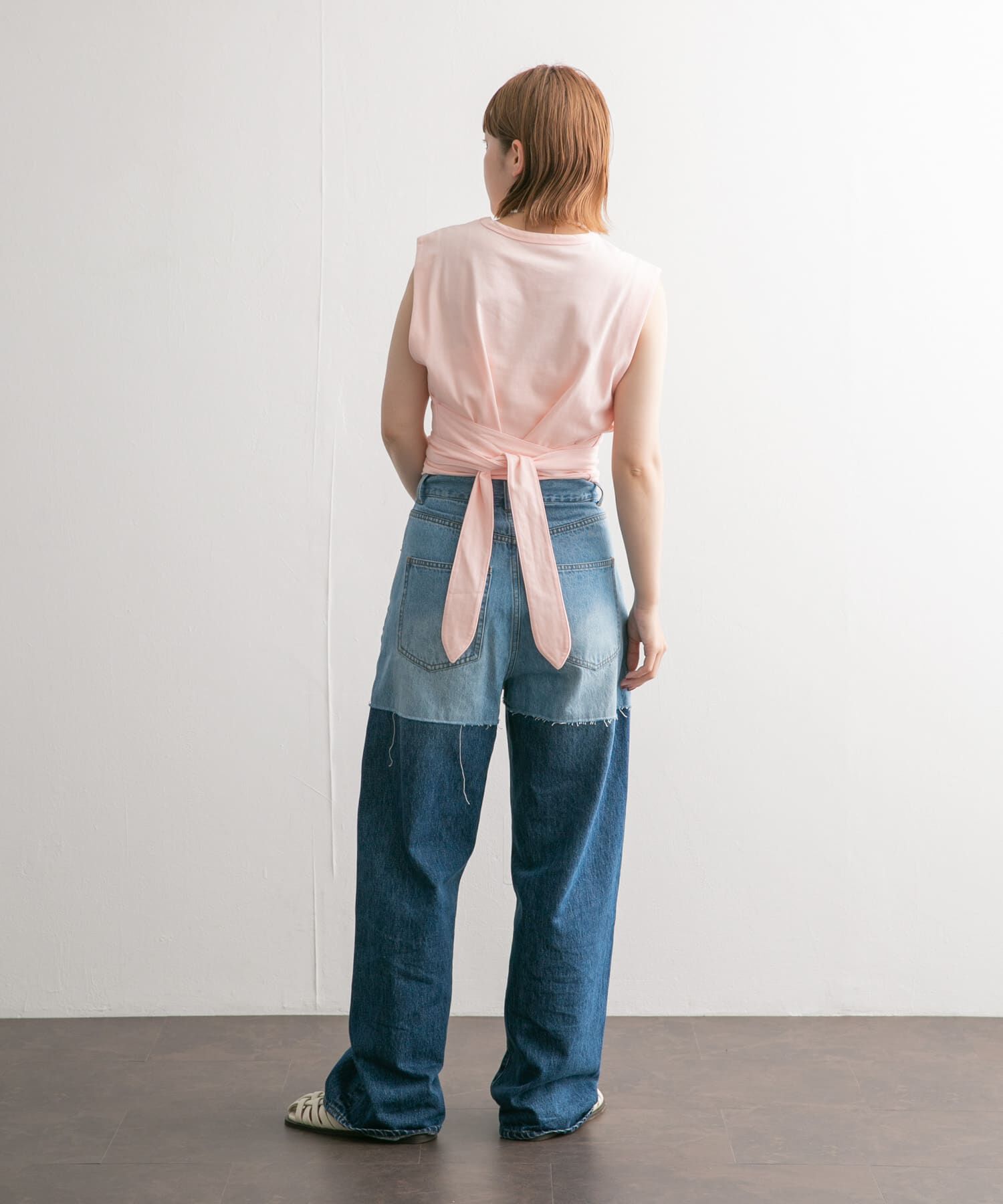  「ウエストノットノースリーブトップス」|Tシャツ・カットソー|