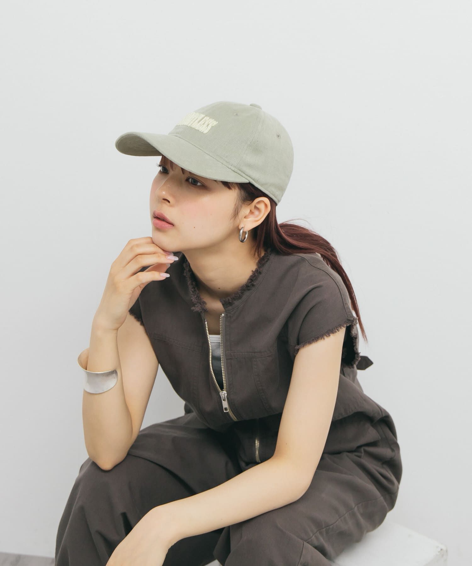  「プランプチェーンステッチCAP」|キャップ・キャスケット|グリーン