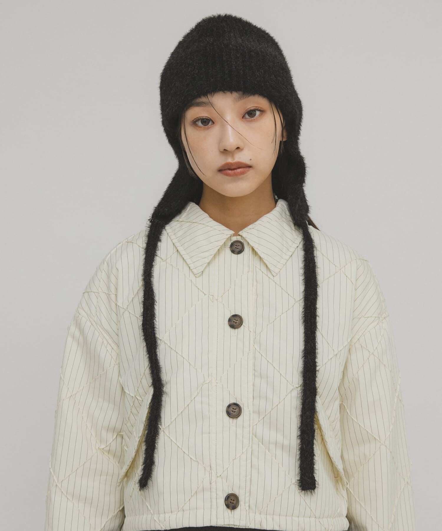  「シャギーフライトニットHAT」|ニット帽|