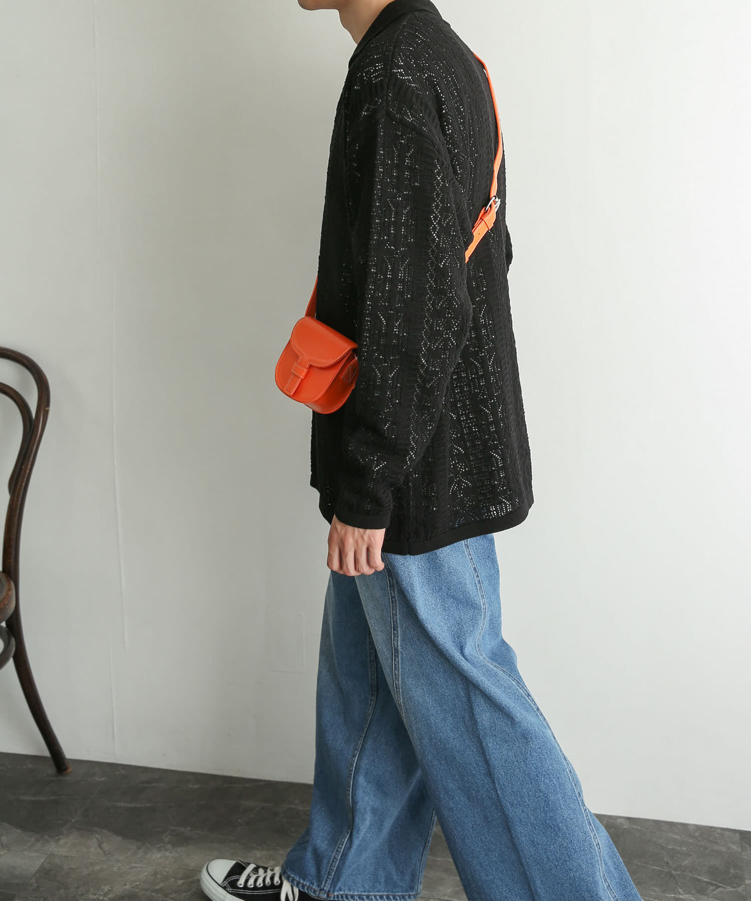 SENSE OF PLACE by URBAN RESEARCH「『ユニセックス』レースアミニットポロシャツ」|ニット・セーター|