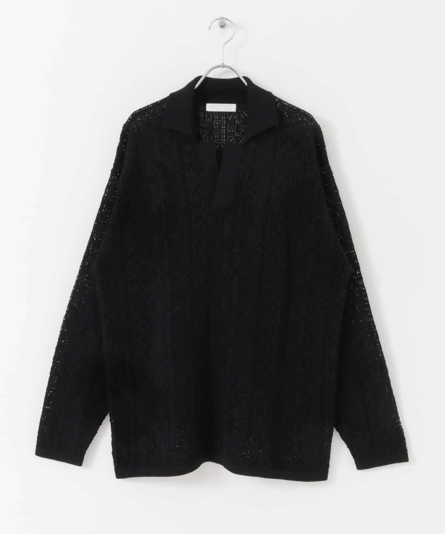 SENSE OF PLACE by URBAN RESEARCH「『ユニセックス』レースアミニットポロシャツ」|ニット・セーター|