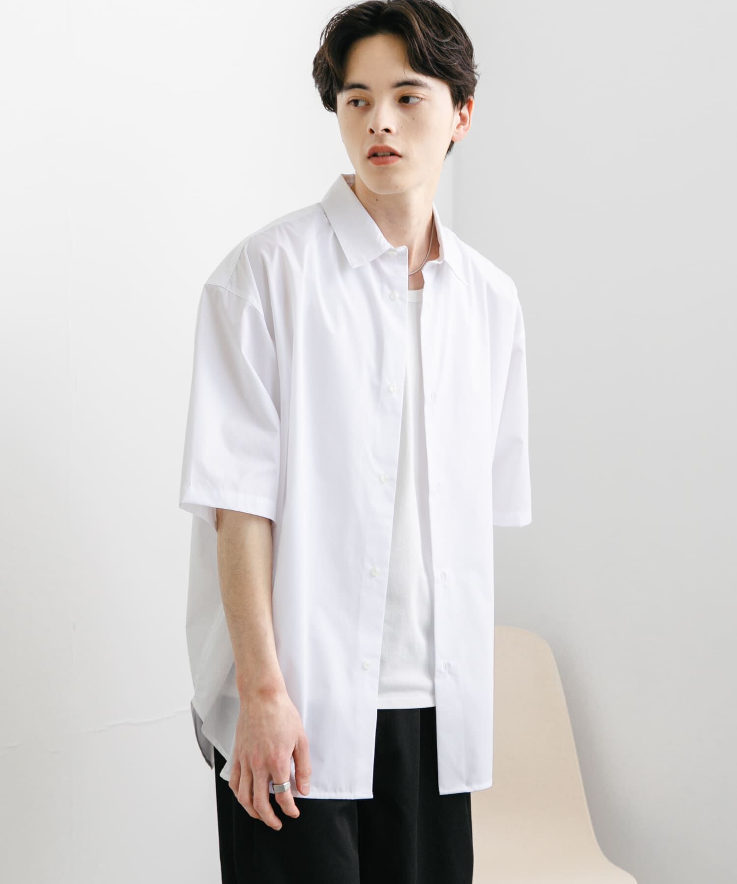 SENSE OF PLACE by URBAN RESEARCH「『ﾕﾆｾｯｸｽ』ﾘﾗｯｸｽﾌｨｯﾄﾚｷﾞｭﾗｰｶﾗｰｼｮｰﾄｽﾘｰ 」|シャツ・ブラウス|