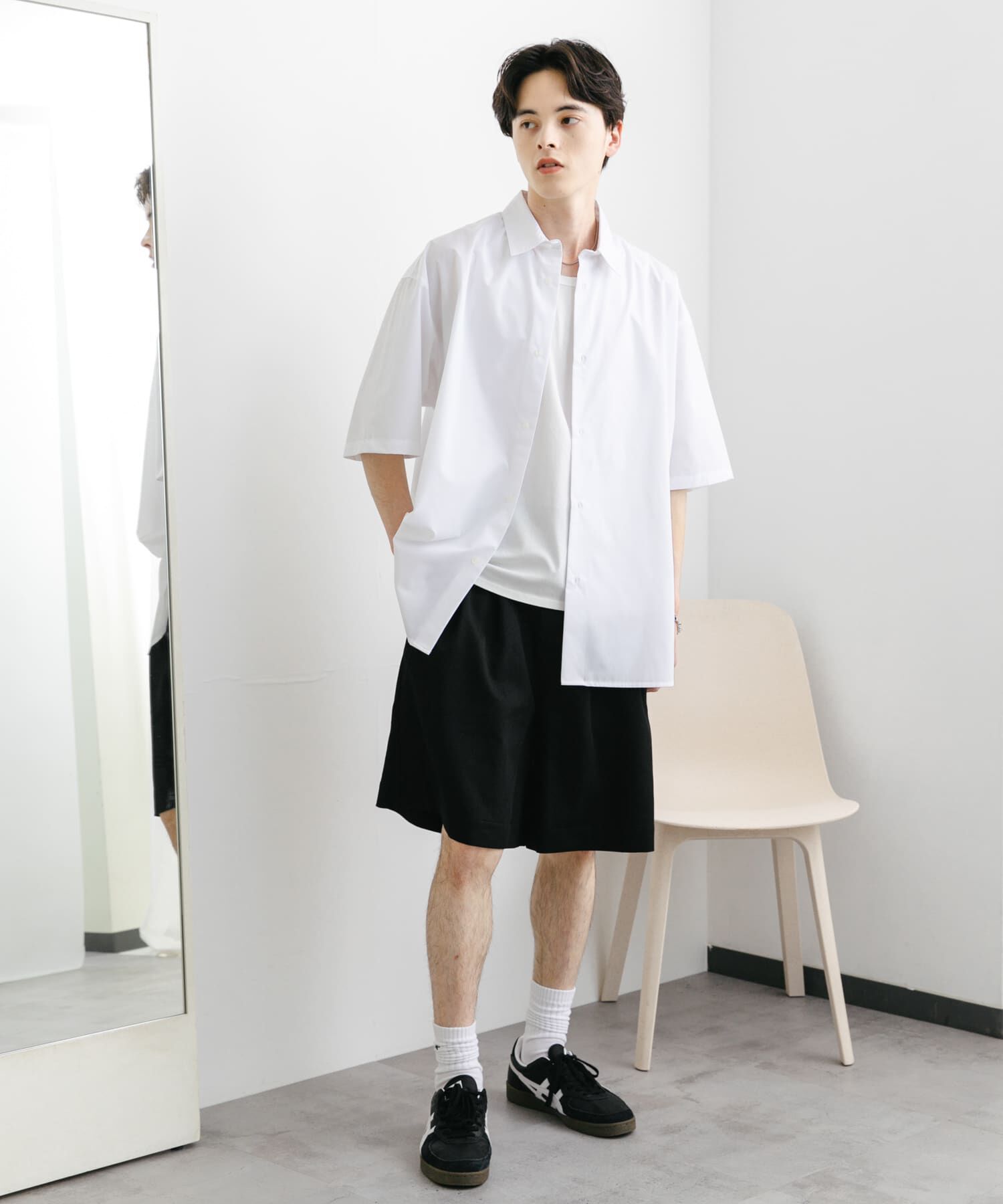 SENSE OF PLACE by URBAN RESEARCH「『ﾕﾆｾｯｸｽ』ﾘﾗｯｸｽﾌｨｯﾄﾚｷﾞｭﾗｰｶﾗｰｼｮｰﾄｽﾘｰ 」|シャツ・ブラウス|