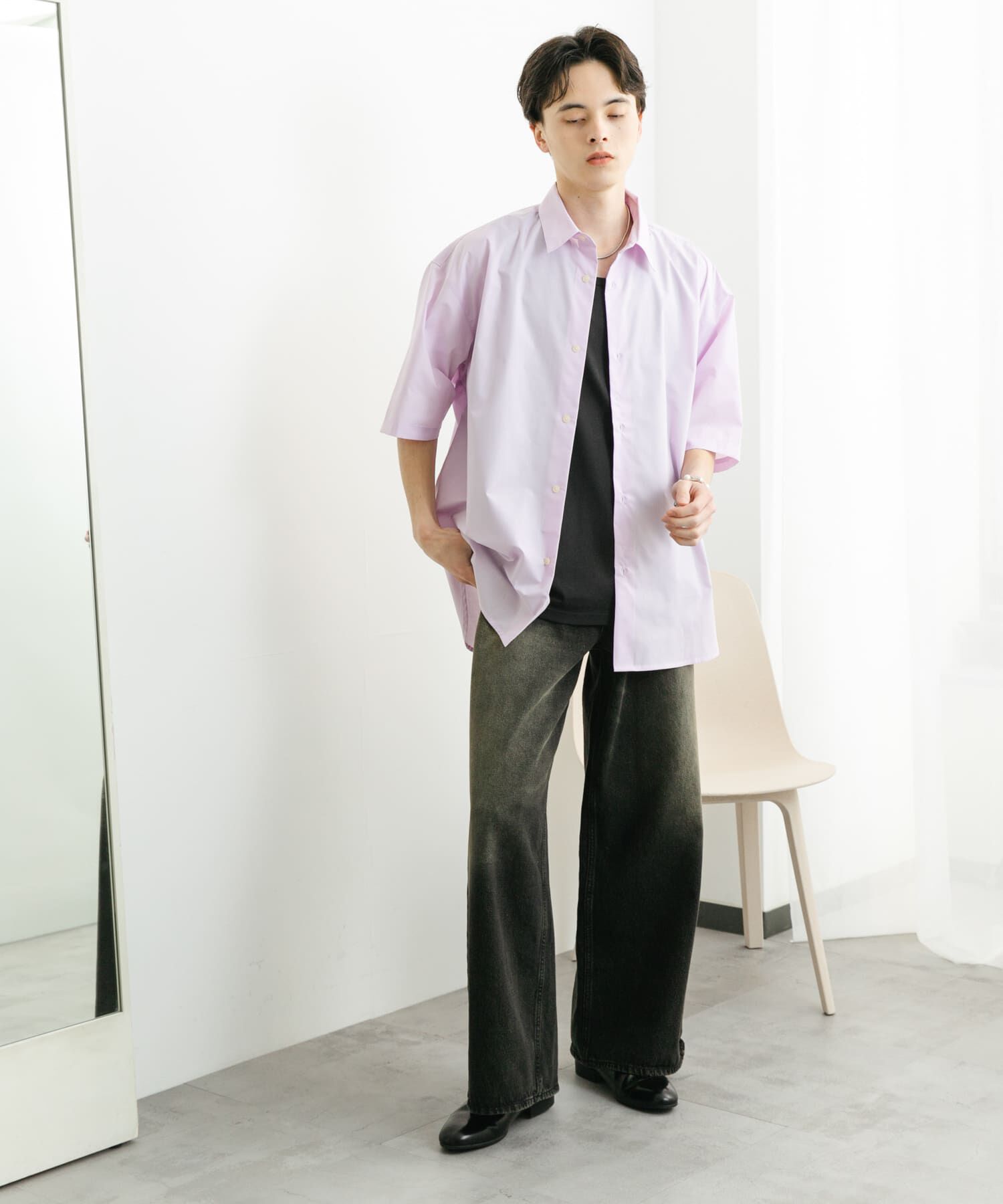 SENSE OF PLACE by URBAN RESEARCH「『ﾕﾆｾｯｸｽ』ﾘﾗｯｸｽﾌｨｯﾄﾚｷﾞｭﾗｰｶﾗｰｼｮｰﾄｽﾘｰ 」|シャツ・ブラウス|