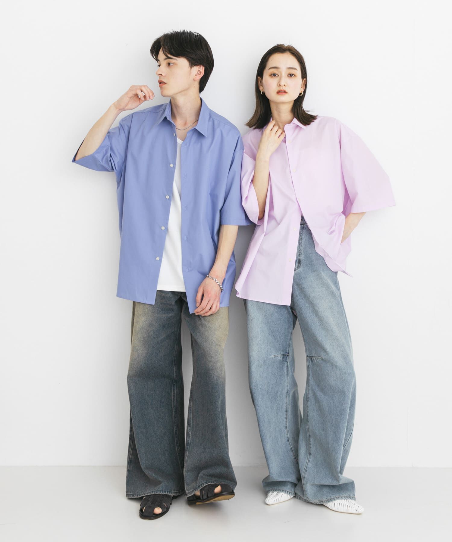 SENSE OF PLACE by URBAN RESEARCH「『ﾕﾆｾｯｸｽ』ﾘﾗｯｸｽﾌｨｯﾄﾚｷﾞｭﾗｰｶﾗｰｼｮｰﾄｽﾘｰ 」|シャツ・ブラウス|