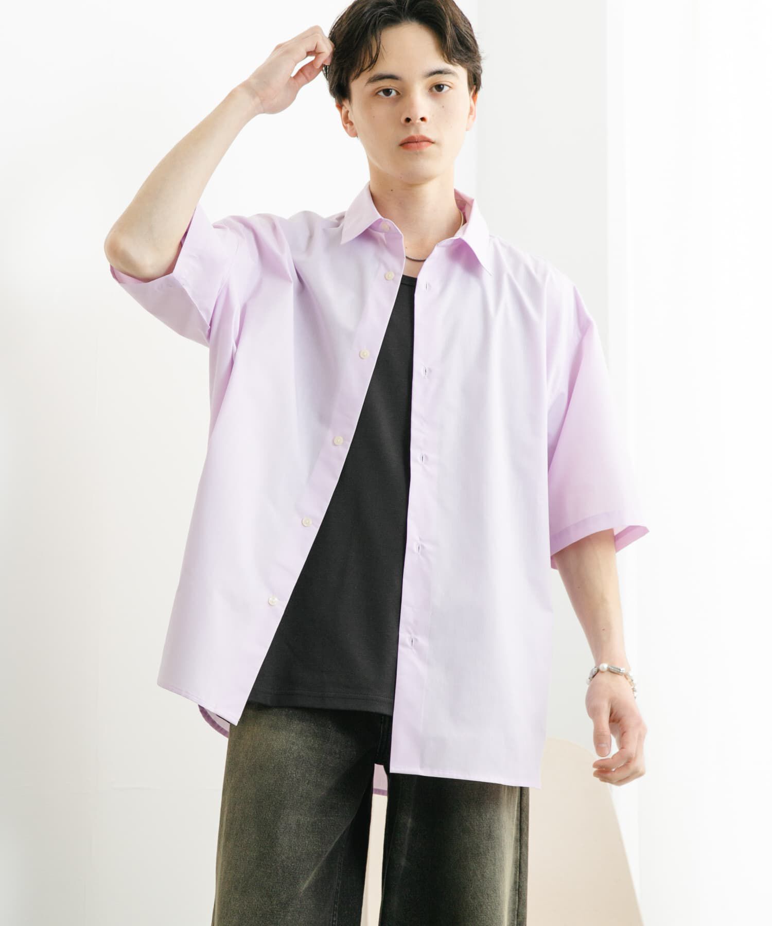 SENSE OF PLACE by URBAN RESEARCH「『ﾕﾆｾｯｸｽ』ﾘﾗｯｸｽﾌｨｯﾄﾚｷﾞｭﾗｰｶﾗｰｼｮｰﾄｽﾘｰ 」|シャツ・ブラウス|