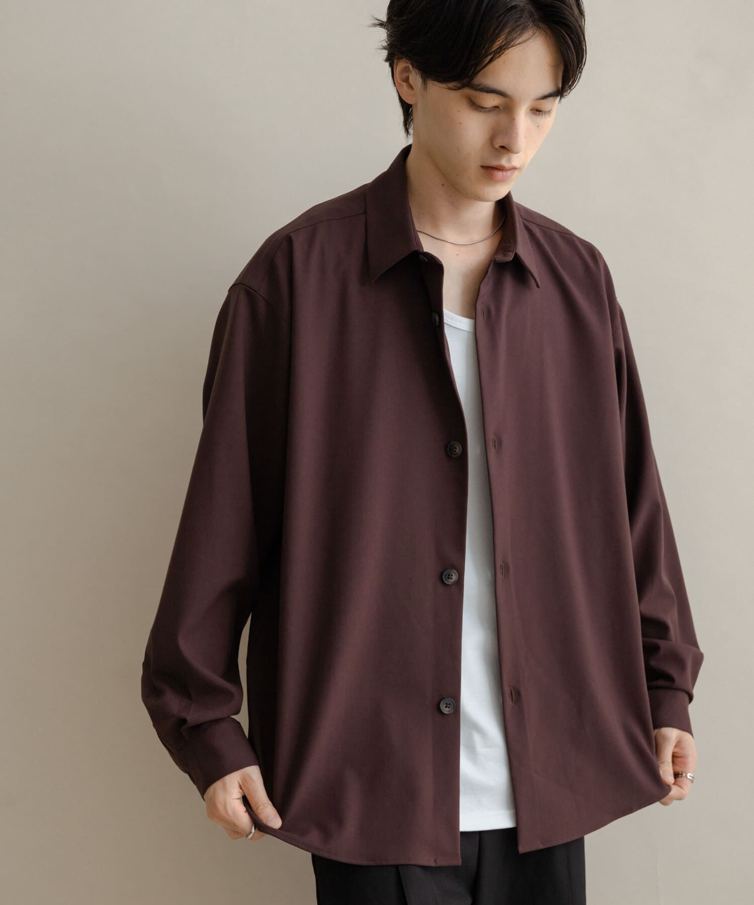 SENSE OF PLACE by URBAN RESEARCH「カラールーズシャツ」|シャツ・ブラウス|ブラウン