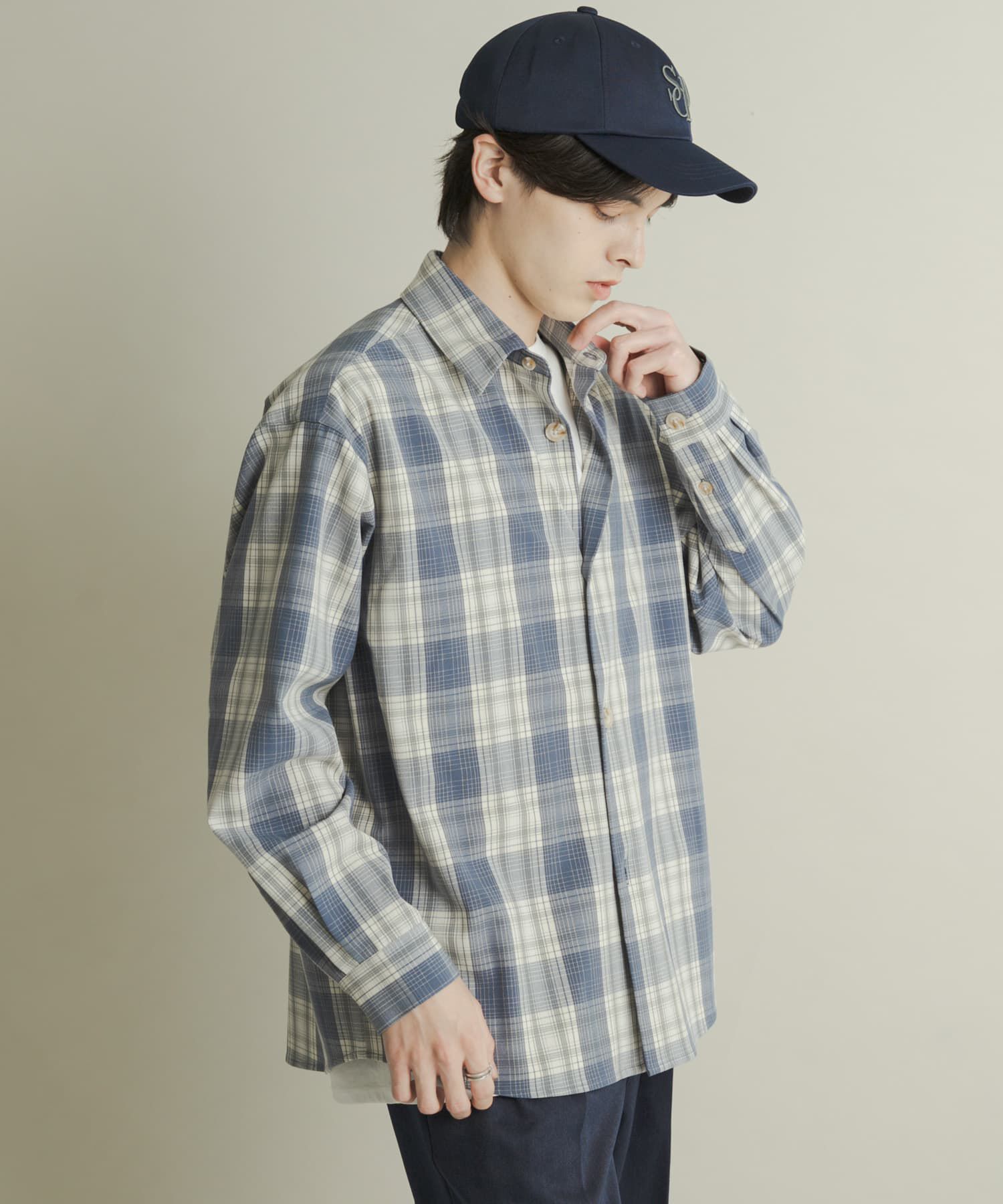 SENSE OF PLACE by URBAN RESEARCH「カラールーズシャツ」|シャツ・ブラウス|ブルー系その他