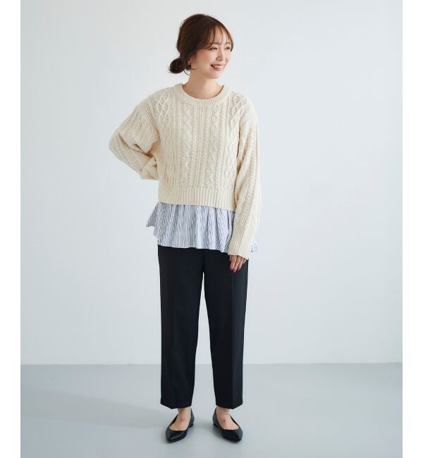 le.coeur blanc「《手洗い可能》ツイルイージーテーパードパンツ」|その他|