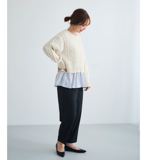 le.coeur blanc「《手洗い可能》ツイルイージーテーパードパンツ」|その他|