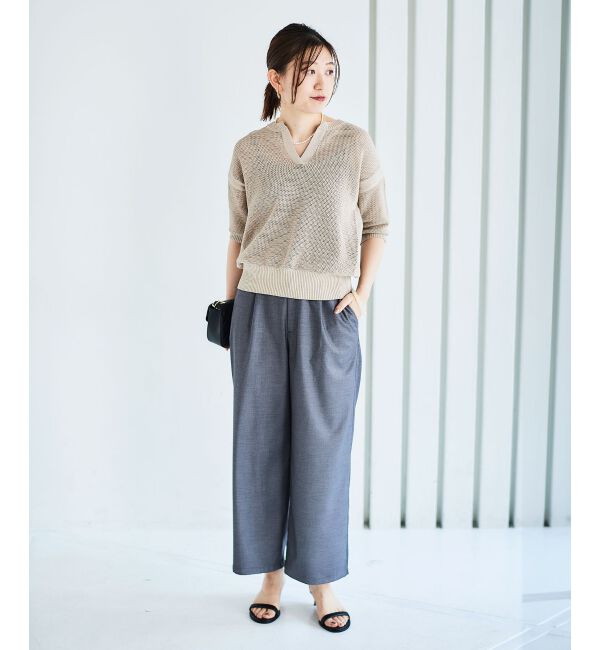 le.coeur blanc「ラメスキッパーメッシュニット」|ニット・セーター|