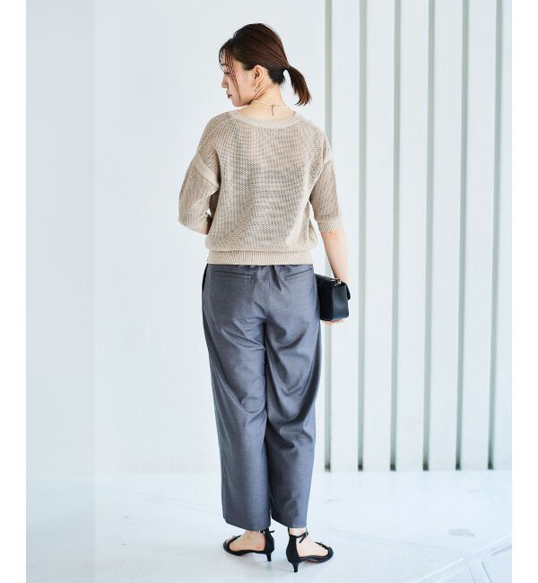 le.coeur blanc「ラメスキッパーメッシュニット」|ニット・セーター|