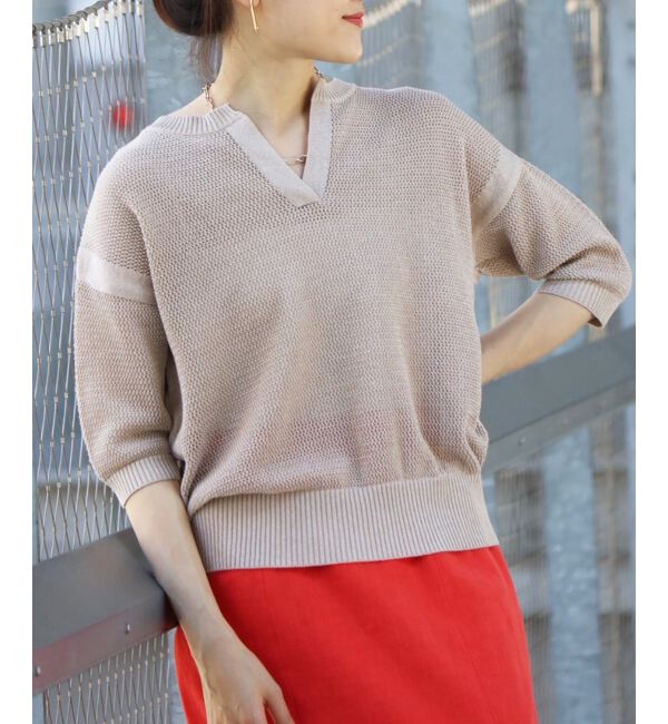 le.coeur blanc「ラメスキッパーメッシュニット」|ニット・セーター|