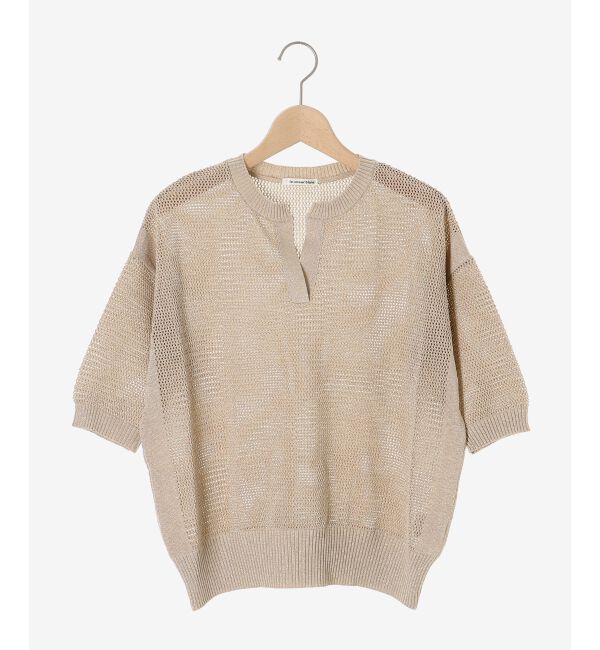 le.coeur blanc「ラメスキッパーメッシュニット」|ニット・セーター|