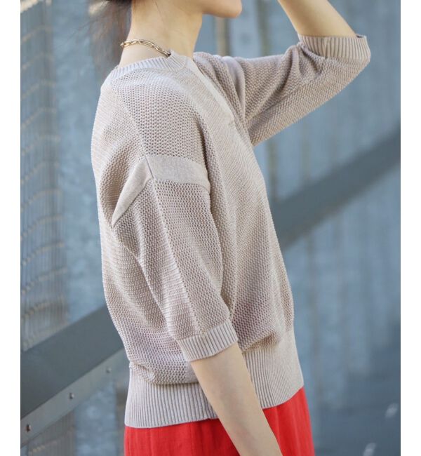 le.coeur blanc「ラメスキッパーメッシュニット」|ニット・セーター|