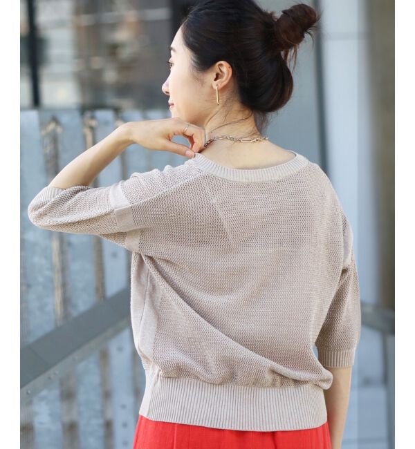 le.coeur blanc「ラメスキッパーメッシュニット」|ニット・セーター|