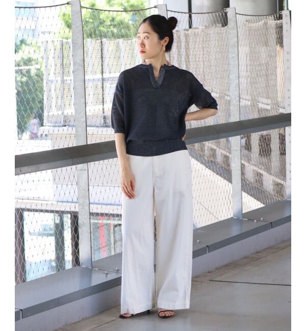 le.coeur blanc「ラメスキッパーメッシュニット」|ニット・セーター|