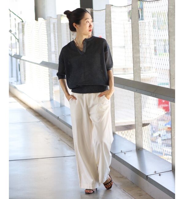 le.coeur blanc「ラメスキッパーメッシュニット」|ニット・セーター|