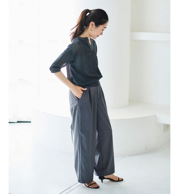 le.coeur blanc「ラメスキッパーメッシュニット」|ニット・セーター|