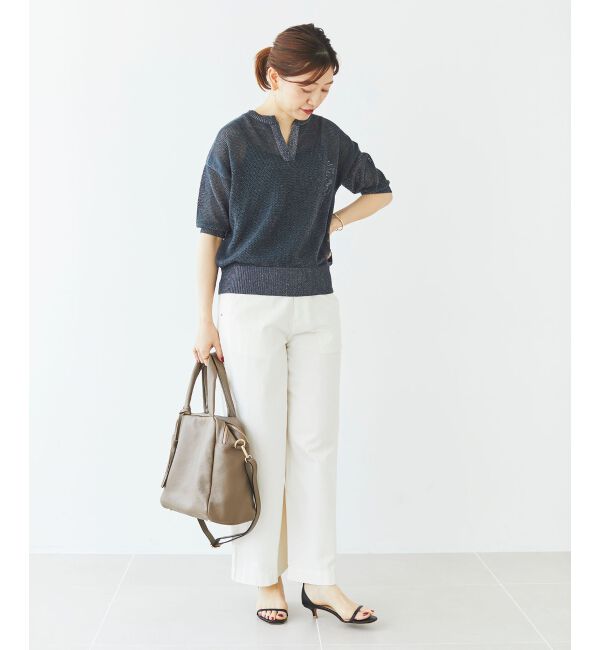 le.coeur blanc「ラメスキッパーメッシュニット」|ニット・セーター|