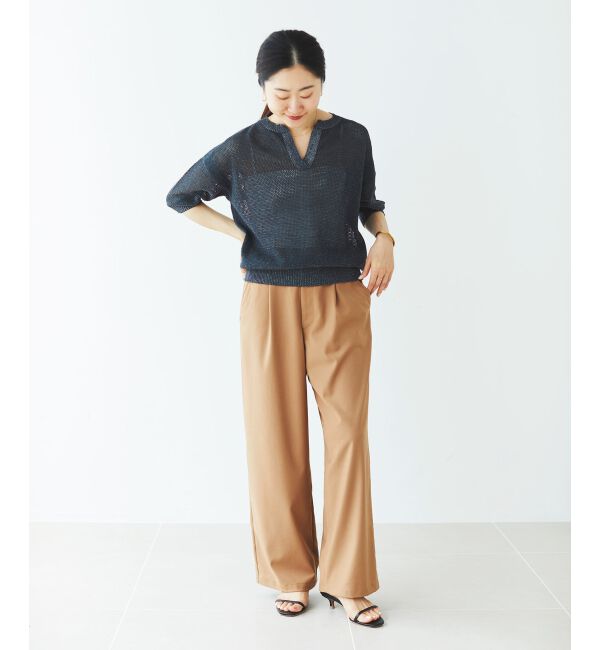 le.coeur blanc「ラメスキッパーメッシュニット」|ニット・セーター|