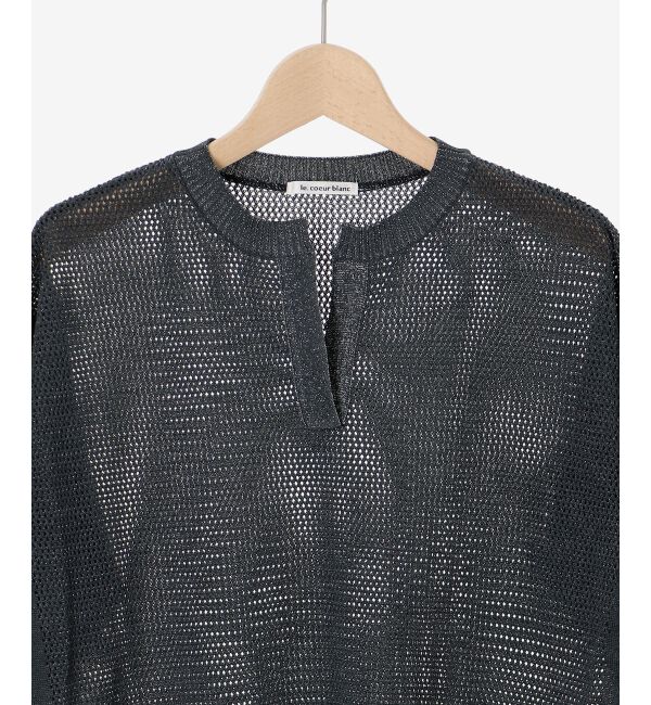 le.coeur blanc「ラメスキッパーメッシュニット」|ニット・セーター|