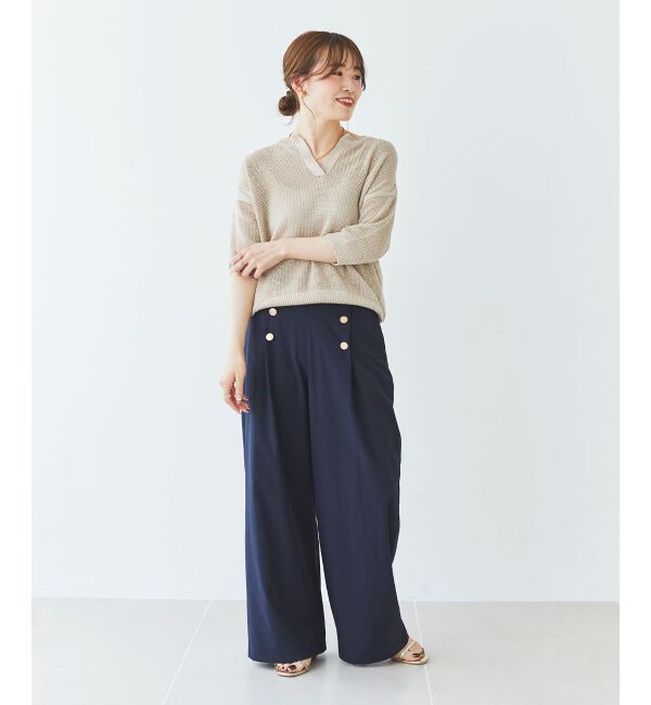 le.coeur blanc「ラメスキッパーメッシュニット」|ニット・セーター|