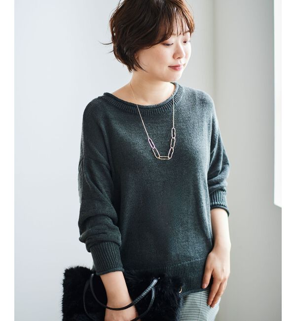 le.coeur blanc「ファンシーヤーンロールデザインニット」|ニット・セーター|