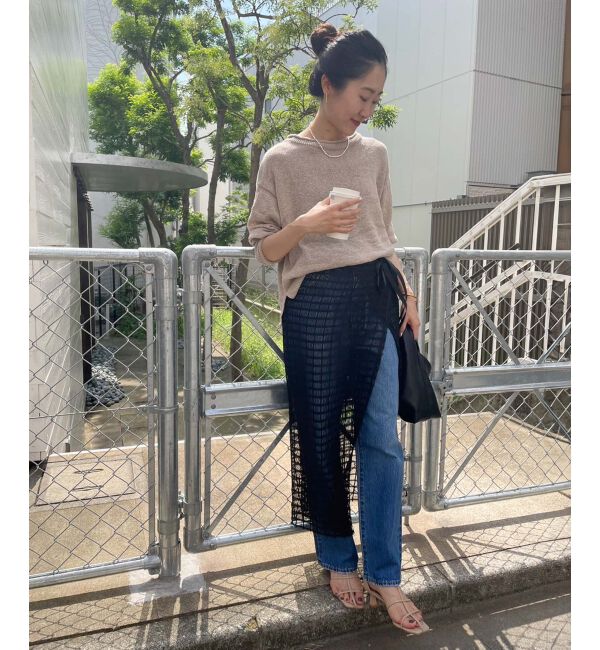 le.coeur blanc「ファンシーヤーンロールデザインニット」|ニット・セーター|