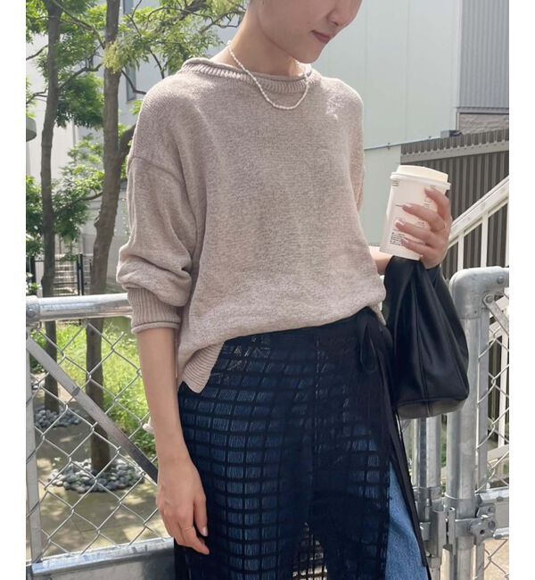 le.coeur blanc「ファンシーヤーンロールデザインニット」|ニット・セーター|