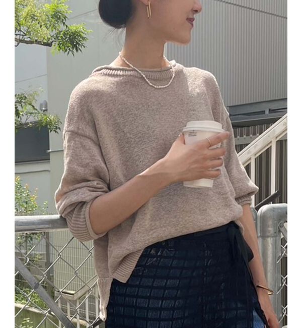 le.coeur blanc「ファンシーヤーンロールデザインニット」|ニット・セーター|