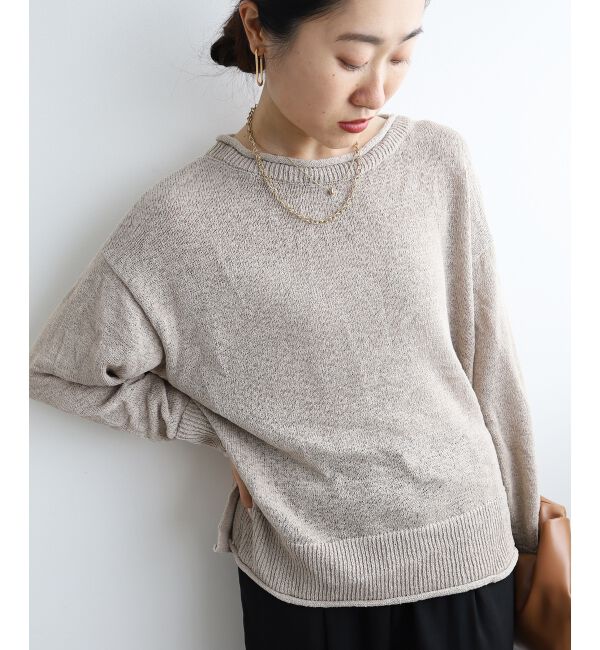 le.coeur blanc「ファンシーヤーンロールデザインニット」|ニット・セーター|