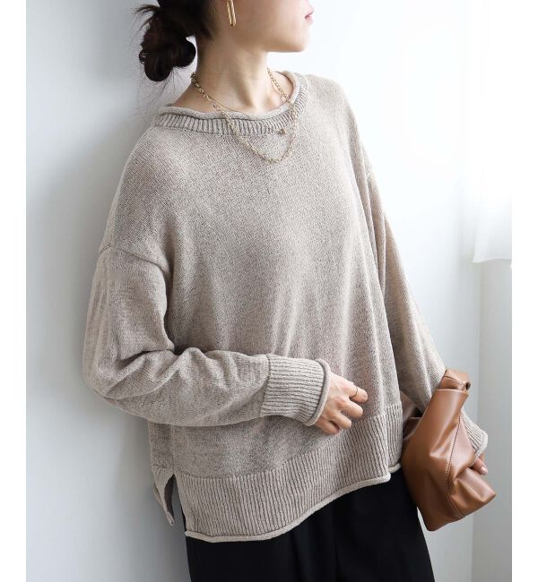 le.coeur blanc「ファンシーヤーンロールデザインニット」|ニット・セーター|