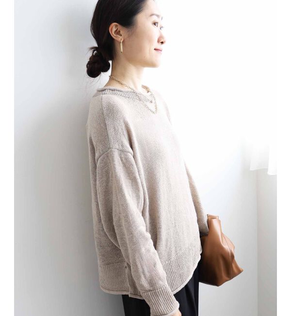 le.coeur blanc「ファンシーヤーンロールデザインニット」|ニット・セーター|