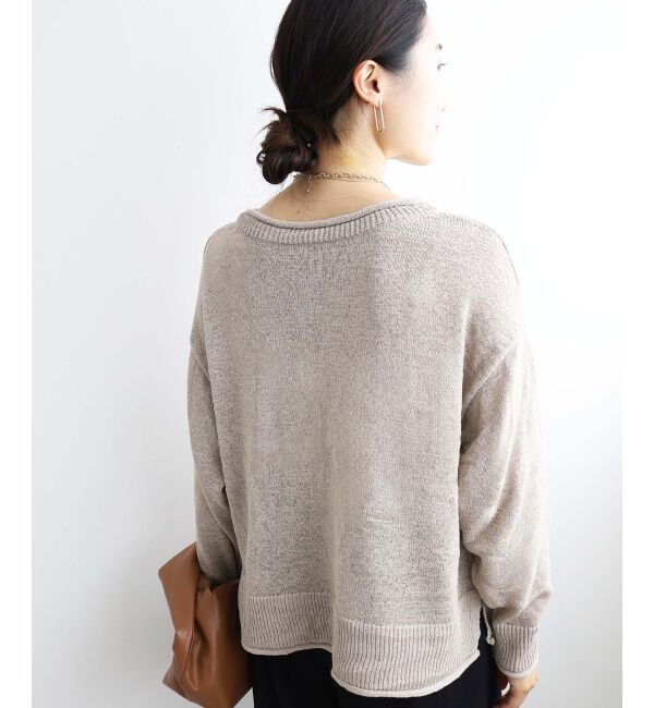 le.coeur blanc「ファンシーヤーンロールデザインニット」|ニット・セーター|